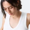 Ribbed V-Neck Tank Top – White Ribbed V-Neck Tank Top – White