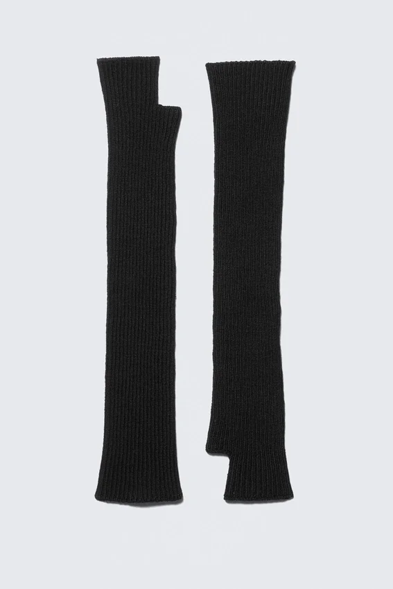 Ribbed Wrist Warmers – Black Ribbed Wrist Warmers – Black