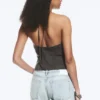 Ripstop Halter V-Neck Top – Dark Grey Ripstop Halter V-Neck Top – Dark Grey