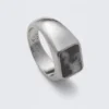Rock Ring – Rhodium – Black Stone Rock Ring – Rhodium – Black Stone