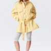 Rosabel Loose Single-Breasted Trench Coat – Light Yellow Rosabel Loose Single-Breasted Trench Coat – Light Yellow