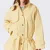 Rosabel Loose Single-Breasted Trench Coat – Light Yellow Rosabel Loose Single-Breasted Trench Coat – Light Yellow