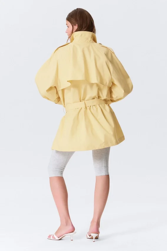 Rosabel Loose Single-Breasted Trench Coat – Light Yellow Rosabel Loose Single-Breasted Trench Coat – Light Yellow