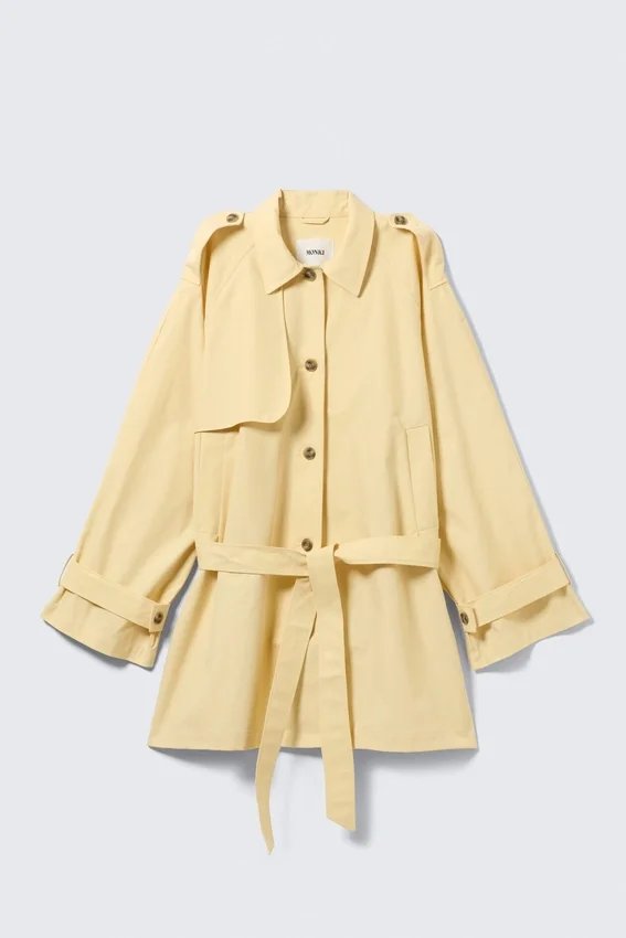 Rosabel Loose Single-Breasted Trench Coat – Light Yellow Rosabel Loose Single-Breasted Trench Coat – Light Yellow