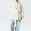 Rosabel Loose Single-Breasted Trench Coat – White Rosabel Loose Single-Breasted Trench Coat – White