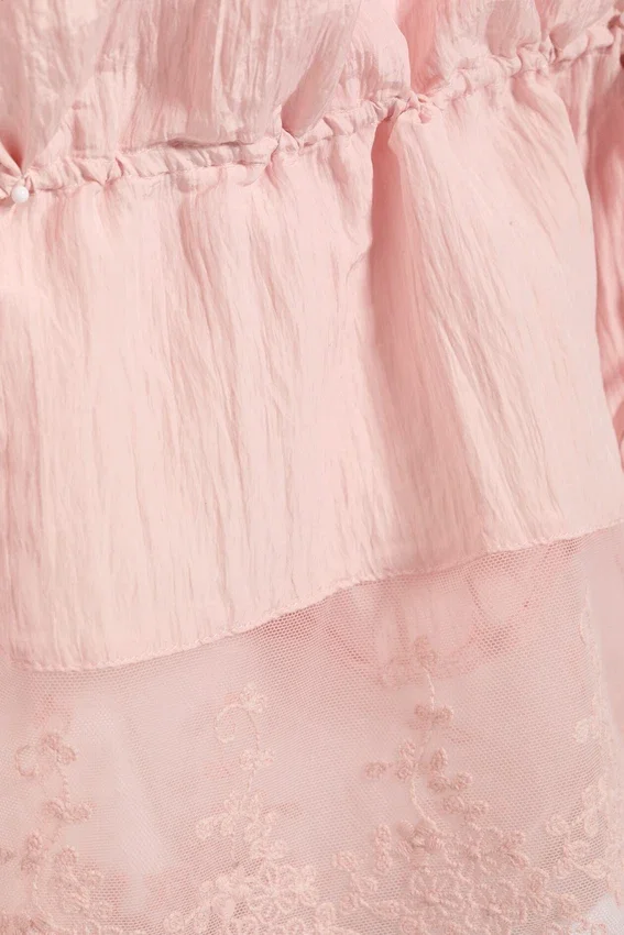 Rosabel Low Rise Loose Lace-Trim Bloomers – Light Dusty Pink Rosabel Low Rise Loose Lace-Trim Bloomers – Light Dusty Pink