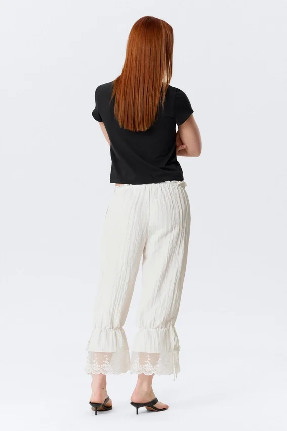 Rosabel Low Rise Loose Lace-Trim Bloomers – White Rosabel Low Rise Loose Lace-Trim Bloomers – White