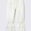 Rosabel Low Rise Loose Lace-Trim Bloomers – White Rosabel Low Rise Loose Lace-Trim Bloomers – White