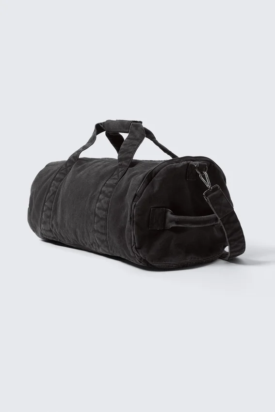 Rounded Canvas Crossbody Bag – Dark Grey Rounded Canvas Crossbody Bag – Dark Grey