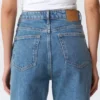 Rowe Super High Waisted Regular Straight Jeans – 90S Blue – Medium Blue