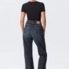 Rowe Super High Waisted Regular Straight Jeans – Angel Blue – Dark Blue Rowe Super High Waisted Regular Straight Jeans – Angel Blue – Dark Blue