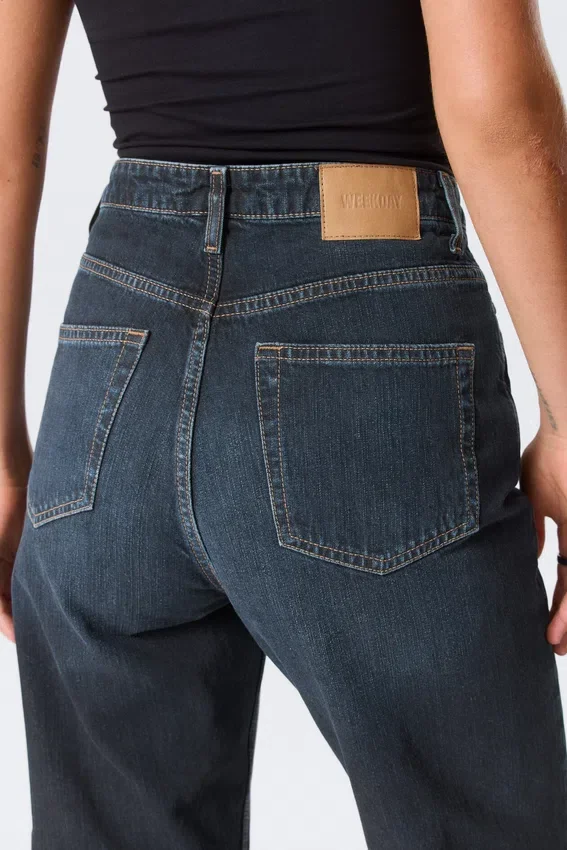 Rowe Super High Waisted Regular Straight Jeans – Angel Blue – Dark Blue Rowe Super High Waisted Regular Straight Jeans – Angel Blue – Dark Blue