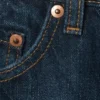 Rowe Super High Waisted Regular Straight Jeans – Compact Blue – Dark Blue