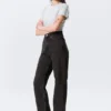 Rowe Super High Waisted Regular Straight Jeans – Echo Black – Black