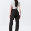 Rowe Super High Waisted Regular Straight Jeans – Echo Black – Black