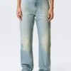 Rowe Super High Waisted Regular Straight Jeans – Port Blue – Light Blue Rowe Super High Waisted Regular Straight Jeans – Port Blue – Light Blue