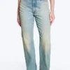 Rowe Super High Waisted Regular Straight Jeans – Port Blue – Light Blue Rowe Super High Waisted Regular Straight Jeans – Port Blue – Light Blue