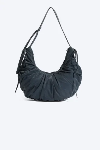 Ruched Crossbody Bag – Dark Blue