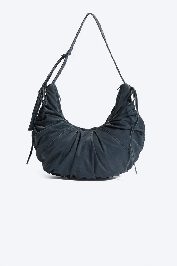 Ruched Crossbody Bag – Dark Blue Ruched Crossbody Bag – Dark Blue