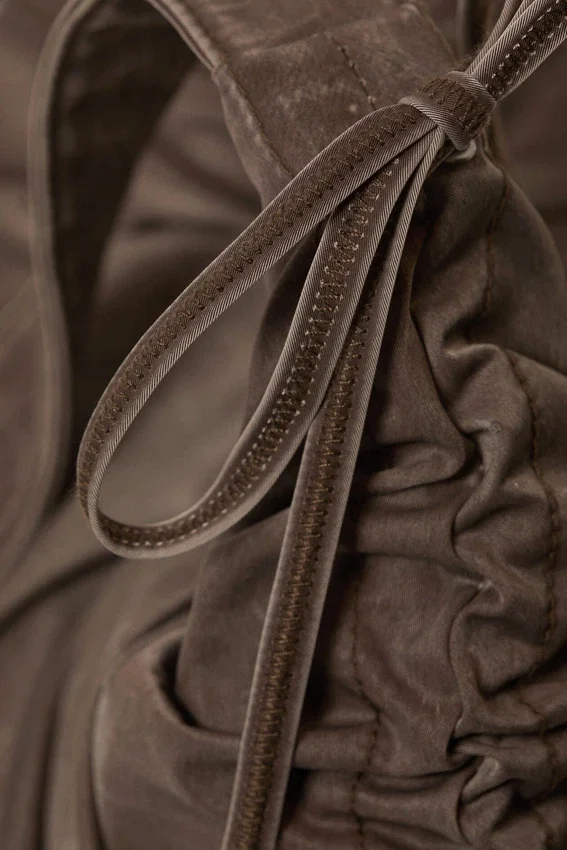 Ruched Crossbody Bag – Dark Brown Ruched Crossbody Bag – Dark Brown