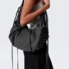 Ruched Crossbody Bag – Washed Black Ruched Crossbody Bag – Washed Black