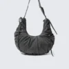 Ruched Crossbody Bag – Washed Black Ruched Crossbody Bag – Washed Black