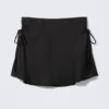 Ruched Drawstring Mini Skirt – Black Ruched Drawstring Mini Skirt – Black