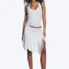 Ruched Halter Jersey Top – Grey Melange Ruched Halter Jersey Top – Grey Melange