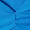 Ruched Hooded Tank Top – Blue Ruched Hooded Tank Top – Blue