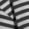 Ruched Long-Sleeved T-Shirt – Black/Grey Stripe Ruched Long-Sleeved T-Shirt – Black/Grey Stripe