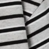Ruched Long-Sleeved T-Shirt – Striped Grey Melange Ruched Long-Sleeved T-Shirt – Striped Grey Melange