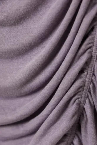Ruched Long-Sleeved Top – Lilac