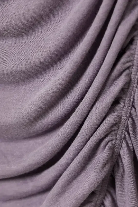 Ruched Long-Sleeved Top – Lilac Ruched Long-Sleeved Top – Lilac