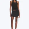 Ruched Mini Skirt – Black Ruched Mini Skirt – Black