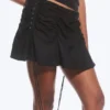 Ruched Mini Skirt – Black Ruched Mini Skirt – Black