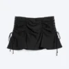 Ruched Mini Skirt – Black Ruched Mini Skirt – Black