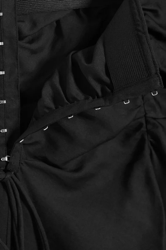 Ruched Mini Skirt – Black Ruched Mini Skirt – Black