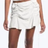 Ruched Mini Skirt – Light Dusty Beige Ruched Mini Skirt – Light Dusty Beige