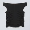Ruched off Shoulder Top – Black Ruched off Shoulder Top – Black