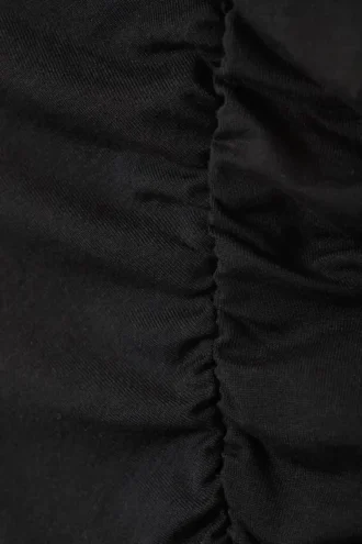 Ruched off Shoulder Top – Black