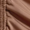 Ruched Regular Capri Pants – Dusty Brown Ruched Regular Capri Pants – Dusty Brown