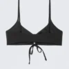 Ruched Triangle Bikini Top – Black Ruched Triangle Bikini Top – Black