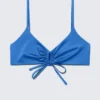Ruched Triangle Bikini Top – Bright Blue Ruched Triangle Bikini Top – Bright Blue