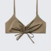 Ruched Triangle Bikini Top – Dusty Mole Ruched Triangle Bikini Top – Dusty Mole