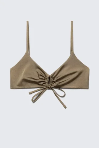 Ruched Triangle Bikini Top – Dusty Mole