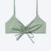 Ruched Triangle Bikini Top – Green Ruched Triangle Bikini Top – Green