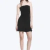 Ruched Tube Mini Dress – Black Ruched Tube Mini Dress – Black