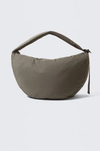 Samir Large Padded Crossbody Bag – Dark Mole