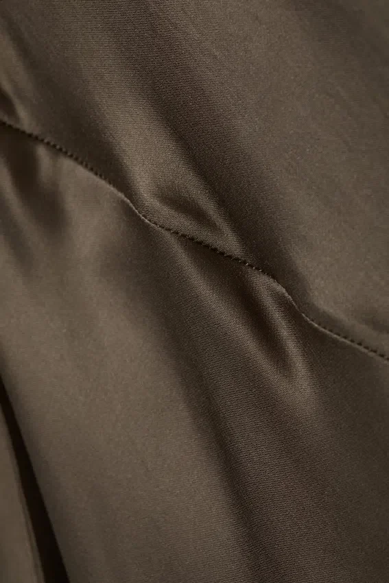 Satin Boat-Neck Maxi Dress – Dark Mole Satin Boat-Neck Maxi Dress – Dark Mole