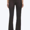 Satin Cut-Out Flared Trousers – Dark Brown Satin Cut-Out Flared Trousers – Dark Brown